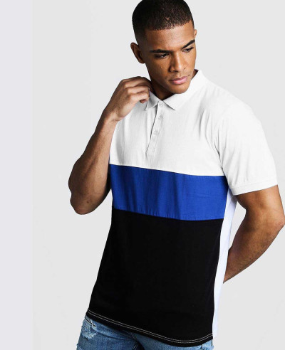 New-Stylish-Muscle-Fit-Short-Sleeve-Colour-Bock-Polo-Shirt