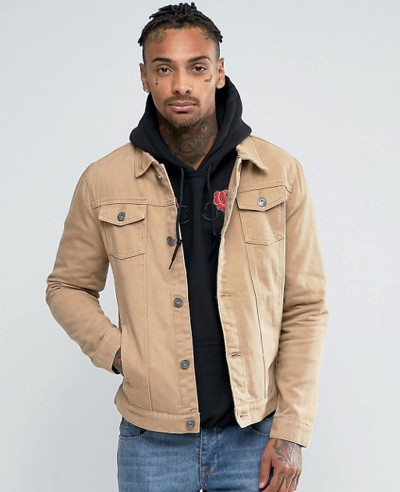 New-Stylish-Tan-Denim-Jacket