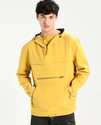 New-Look-Men-Yellow-Windbreaker-Jacket