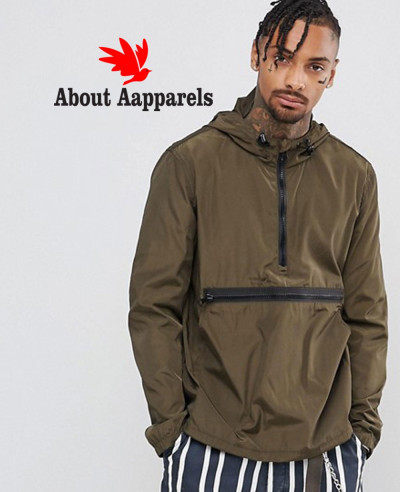 Overhead-Windbreaker-With-Zipper-in-Khaki-Jacket