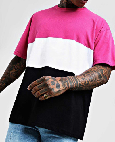 Oversized-Colour-Block-Men-Stylish-T-Shirt