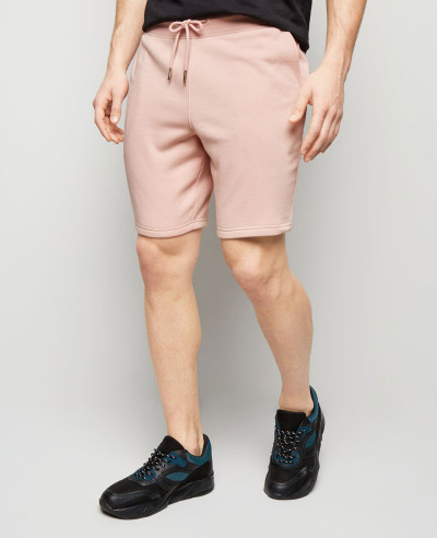 Pink-Drawstring-Waist-Jersey-Shorts