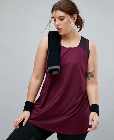 Plus-Loose-Breathe-Purple-Tank-Top