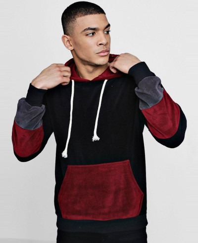 Pullover-Colour-Block-Fleece-Over-The-Head-Hoodie