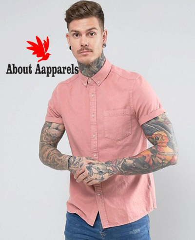 Regular-Fit-Denim-Shirt-In-Pink