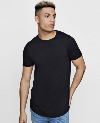 Short-Sleeve-Longline-T-Shirt-with-Curve-Hem