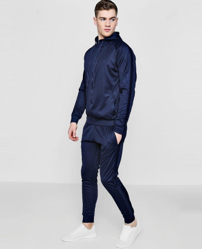 Skinny-Contrast-Panel-Hooded-Tracksuit