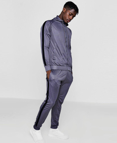 Skinny-Contrast-Panel-Hooded-Tracksuits