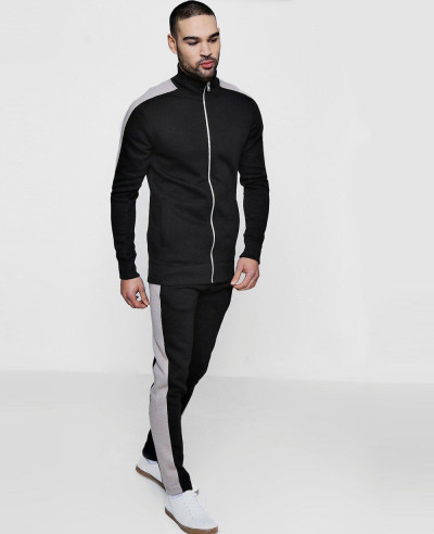 Skinny-Fit-Funnel-Neck-Tracksuit-With-Side-Panel