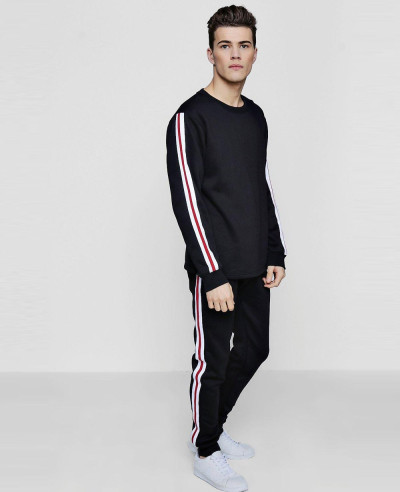 Skinny-Stripe-Sweater-Tracksuit