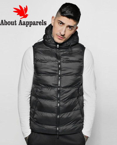 Sleeveless-Puffer-Padded-With-Hood-Vest