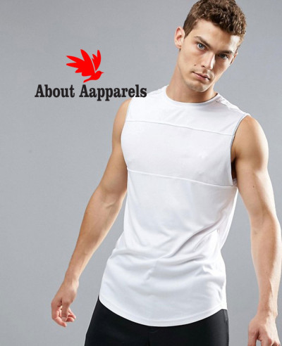 Sport-Vest-With-Mesh-Panel-In-White