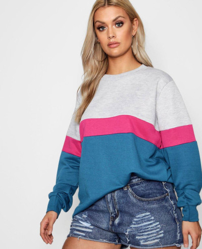 Sports-Stripe-Colour-Block-Sweat-Top-Sweatshirt