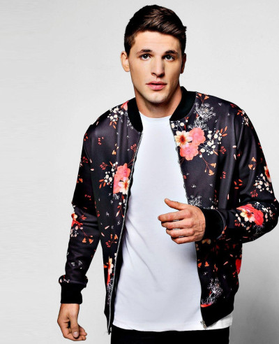 Sublimation-Oversized-Big-And-Tall-Black-Rose-Ombre-Printed-Bomber