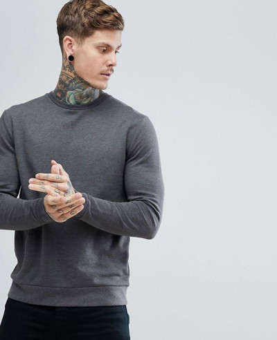 Sweatshirt-In-Charcoal-Marl