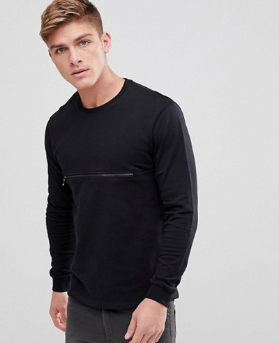 Sweatshirt-With-Front-Zipper-Pocket