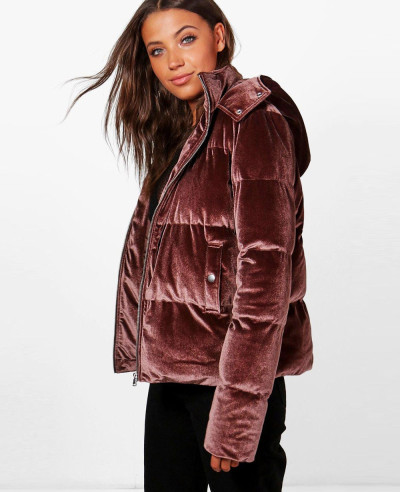 Tall-Daniella-Velvet-Padded-Bomber-Quilted-Puffer-Jacket