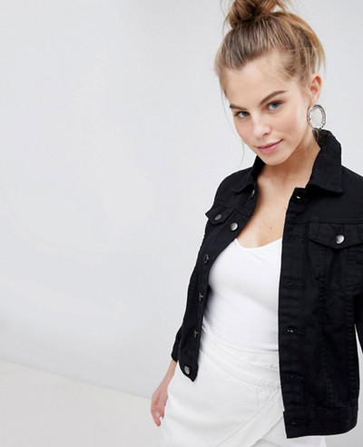 Women-Black-Short-Denim-Jacket