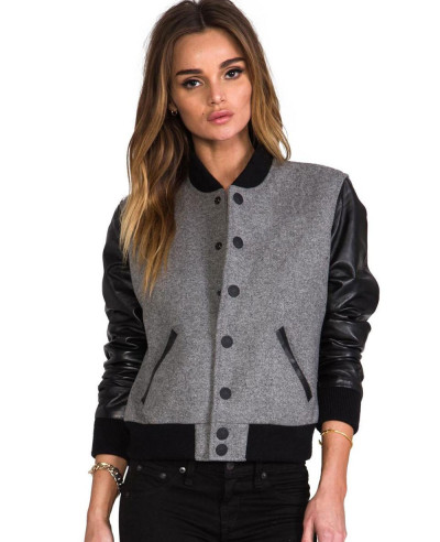 Women-Fashion-Leather-Sleeve-Wool-Varsity-Jacket