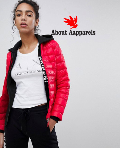 Women-Red-Fitted-Down-Quilted-Padded-Jacket