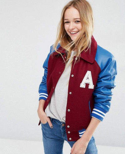 Winter Clothes Women Varsity Jacket Baseball Jacket Bomber