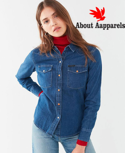 Women-Western-Stitch-Denim-Shirt