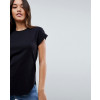 Boyfriend-Fit-with-Rolled-Sleeve-and-Curved-Hem-T-Shirt