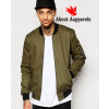 High-Quality-Men-Custom-Zipper-Bomber-Jacket-in-Khaki