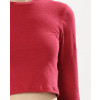 Long-Sleeve-Red-Jersey-Crop-Top