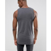 Longline-Gym-Muscle-Vest-With-Bound-Hem-In-Grey-Tank-Top