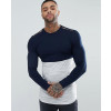 Longline-Muscle-Long-Sleeve-With-Textured-Body-And-Rose-Gold-Zipper-T-Shirt