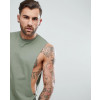 Longline-Vest-With-Extreme-Dropped-Armhole-In-Green-Tank-Top