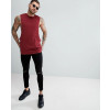 Longline-Vest-With-Extreme-Dropped-Armhole-In-Red-Tank-Top