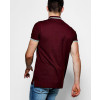 Men-Burgundy-Short-Sleeve-Pique-Polo-With-Tipping-Detail