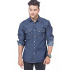 Men-Dark-Blue-Denim-Shirt-with-Snap-Buttons
