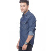 Men-Dark-Blue-Denim-Shirt-with-Snap-Buttons
