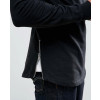 Men-Longline-Muscle-Fit-Sweatshirt-With-Curved-Hem-And-Side-Zipper-in-Black