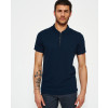 Men-Navy-Blue-Zipper-Polo-Shirt