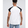 Men-Sleeveless-With-Raw-Edge-And-Contrast-Raglan-In-White-Black-Tank-Top