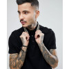 Men-With-Gold-Metallic-Collar-Taping-In-Black-Polo-Shirt