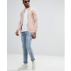 Muscle-Fit-Jersey-Bomber-Jacket-In-Pink-With-Pocket