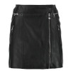 New-Ykk-Zipper-Leather-Mini-Skirt