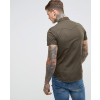 Skinny-Denim-Western-Shirt-In-Khaki