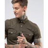 Skinny-Denim-Western-Shirt-In-Khaki