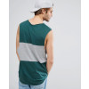 Vest-With-Dropped-Armhole-and-Contrast-Panel-Tank-Top