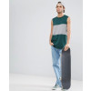 Vest-With-Dropped-Armhole-and-Contrast-Panel-Tank-Top