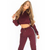 Women-Tracksuit-Cropped-Tops-Pullover-Hoodies-Drawstring-Pants-Patchwork-Sport-Running-Fitness-Suit