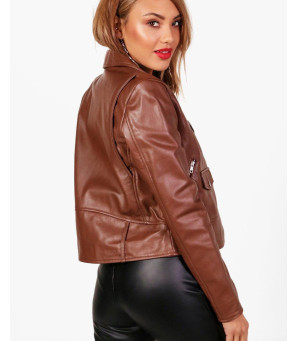 New-Fashion-Brown-Leather-Biker-Jacket