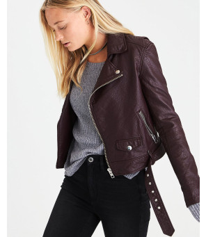 New-Hot-Selling-Women-Biker-Leather-Jacket