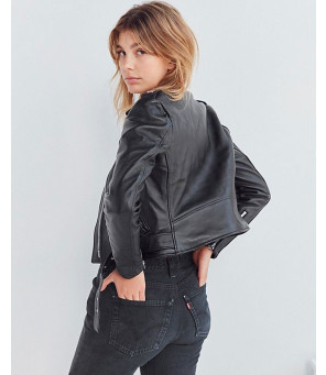 Schott-Perfecto-Cropped-Moto-Leather-Jacket